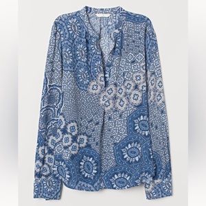 👽3/$30 SALE👽 H&M L.O.G.G. Long Sleeve Paisley Blouse Size 12